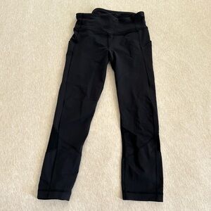 Lululemon cropped black athletic leggings